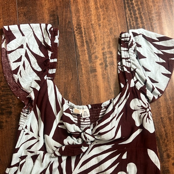 Roxy Oceanview Tie-Front Flutter-Sleeve Mini Dress - Picture 7 of 10